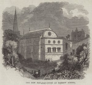 The New Racquet-Court at Harrow School (e.g. engraving) 作： English School