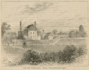 1753年に公開されたビューからのニューリバーヘッド 作： English School