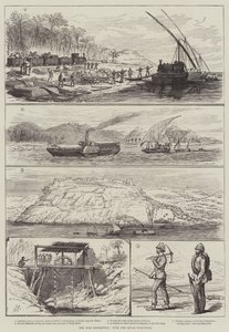 英国工兵隊によるナイル遠征（版画 作： English School