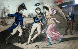 ネルソン卿、勝利の腕の中で倒れる（3月11日 作： English School