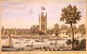 バターシーのノースビューc.1744 作： English School