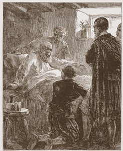 古い契約者の最後の説教、ジェームズ・エイトケン・ワイリー（1808-1890）によるパブのプロテスタンティズムの歴史のイラスト。 1878 作： English School