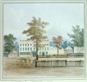 古い家とヴォクソール庭園への入り口、1751 作： English School