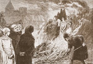 オーリンズの殉教者、ジェームズ・エイトケン・ワイリー（1808-1890）による「プロテスタントの歴史」のイラスト、パブ。 1878年（彫刻） 作： English School