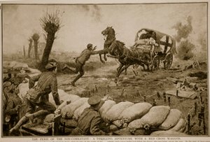 非戦闘員の危険、赤十字ワゴンとのスリリングな冒険、1914-19 作： English School