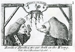 1756年頃の国家の柱 作： English School