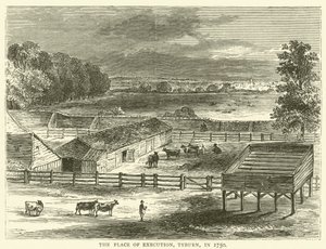 処刑地、タイバーン、1750年 作： English School