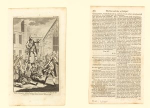1772年5月9日、ブドウ園でパンと魚を労働者に配布する首相