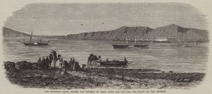 スエズ地峡を横断する提案された運河、スエズと紅海、地峡の南側(彫刻) 作： English School