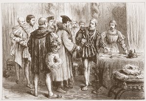プロテスタントの王子たちが告白に署名する。イラストはジェームズエイトケンワイリー（1808〜1890年）によるプロテスタントの歴史の歴史、パブ。 1878 作： English School