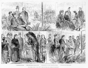 グレートアメリカンエキシビジョンのワイルドウェストショーの女王、1887年 作： English School