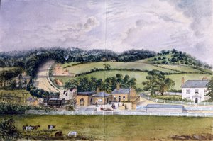 鉄道ターミナル、ケント、1860年頃（紙にトイレ） 作： English School