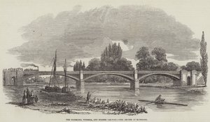 リッチモンドのRichmond, Windsor, and Staines Railway Bridge（彫刻 作： English School