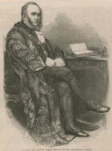 右の名誉あるベンジャミン・サミュエル・フィリップス、新しいロンドン市長 作： English School
