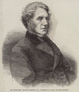 The Right Honourable Edward Cardwell, MP, Secretary of State for the Colonies (e.g. the engraving) 作： English School