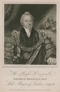 右の名誉あるジョージブリッジ、ロンドン市長、1819-20 作： English School