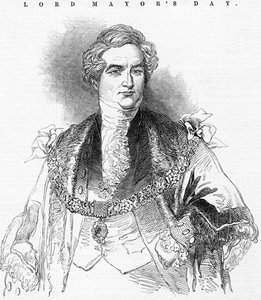 右名誉卿、市長、G。キャロル卿、「The Illustrated London News」（1846年）のイラスト 作： English School