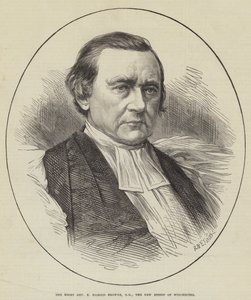 ウィンチェスター新司教、E・ハロルド・ブラウン氏（右）（版画 作： English School
