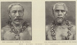 The Rival Kings of Samoa (エングレービング) 作： English School