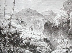 コロンビア・ホンダへの道（1880年頃に出版されたトマス・ミルナー牧師の「The Gallery of Geography」より）（エングレーヴィング 作： English School