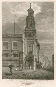 王立証券取引所、ロンドン、南西向き 作： English School