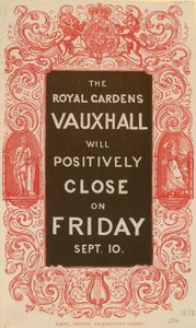 Royal Gardens Vauxhallは積極的に閉鎖されます 作： English School
