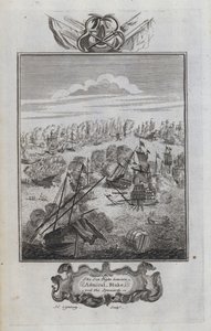 ブレイク提督とスペイン人の海戦（版画 作： English School