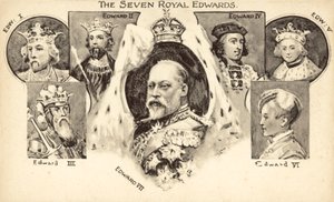 7人のロイヤル・エドワーズ（リトグラフ） 作： English School