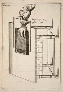 スライスからページをスライドさせる、パブ。 1683年の彫刻。 作： English School