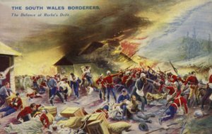 1879年ズールー戦争、南アフリカ、ロークスドリフト防衛のサウスウェールズ国境地帯