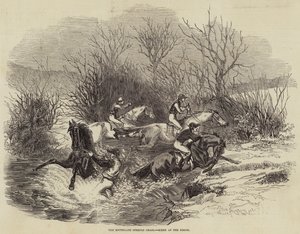 The Southgate Steeple Chase, Scene at the Brook (e.g. engraving) 作： English School