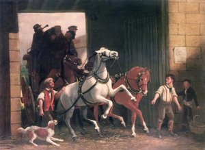 舞台到着、1830年頃 作： English School