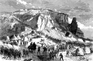 マグダラの嵐、1868年4月13日、イースターの日曜日、イギリス遠征からアビシニアまで、1868 作： English School