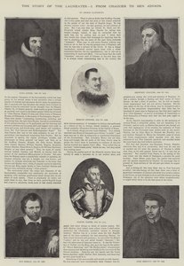 チョーサーからベン・ジョンソンまでの受賞者の物語（エングレービング 作： English School