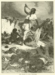 The Suicide of King Theodore（セオドア王の自殺）（エングレーヴィング 作： English School