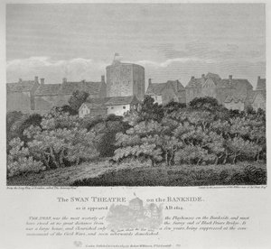 1614年に登場したバンクサイドの白鳥劇場、1809年に公開 作： English School