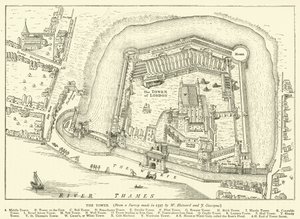 タワー、W HaiwardとJ Gascoyneによる1597年の調査から 作： English School