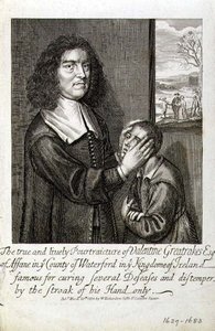 The True and Lively Caricature of Valentine Greatrakes Esq.(1629-1683)の風刺画をロンドンのW.リチャードソン社が出版した。