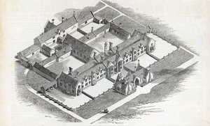 1846年11月7日、The Illustrated London Newsからカンタベリーに建てられるユニオンワークハウス 作： English School