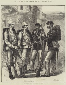 エジプト戦争、アレキサンドリアの英米海兵隊（版画 作： English School