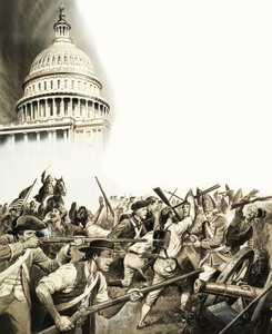 独立戦争に加えて、議会の建物 作： English School