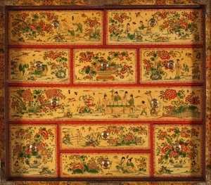 ウィットコムキャビネット、1697年頃（日本産、銀色の木材） 作： English School