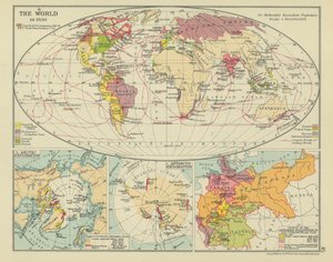 1830年の世界（カラーリトグラフ） 作： English School