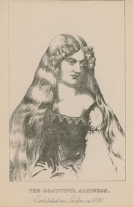 1810年にロンドンで展示された美しいアルビネス 作： English School