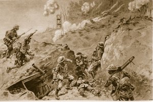 1914〜19年にオッピーウッドにつながった恐ろしい窪み 作： English School