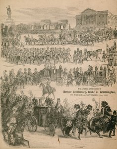 1852年11月18日、ウェリントン公アーサーウェルズリーの葬列 作： English School