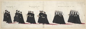 1603 年 4 月 28 日のウェストミンスター寺院への女王エリザベス 1 世の葬列 作： English School