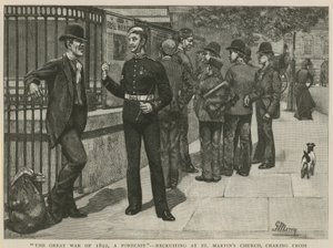 1892年の大戦、予報。セントマーチンズ教会での採用 作： English School