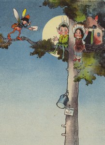 木の上の家」（カラーリトグラフ 作： English School