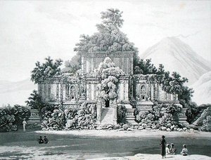 ブランバナンの大寺院（Thomas Stamford Raffles（1781-1826）が1817年に出版した「The History of Java」の第2巻に掲載されたプレート35）。